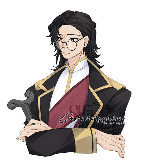 [Line art] Bust up | Falt Color